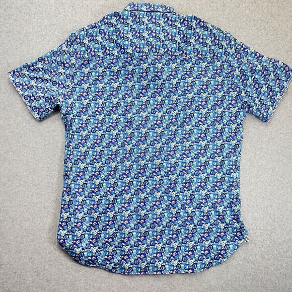 NWT Visconti Black Mens Medium M Button Down Shirt All Over Print Soda Can RARE - Picture 9 of 11